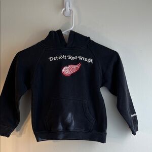 Reebok Kids Black Detroit Red Wings Hoodie size 4T